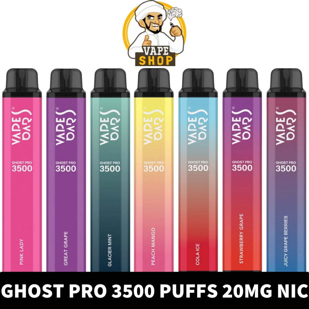 Vapes Bars Ghost Pro 2% nicotine 3500 Puff Disposable in Dubai