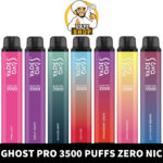 VAPES BARS Ghost Pro 3500 Puffs (0%) Zero Nicotine Disposable Vape in Dubai