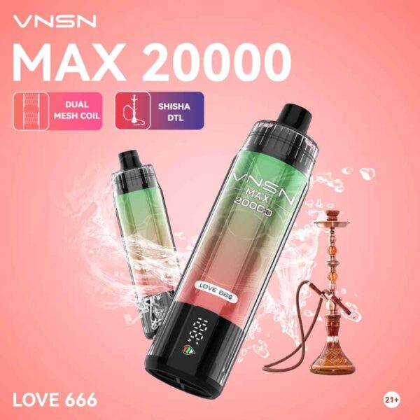 VNSN Max Shisha 20000 Puffs 50MG Disposable Vape in Dubai - Image 9