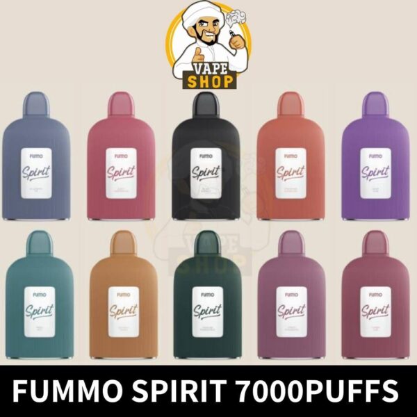 Fummo Spirit 2% Nicotine 7000 Puffs Rechargeable Disposable Vape in Dubai - Image 2