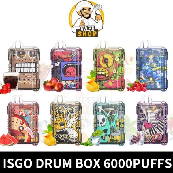 Isgo Drum Box 6000 Puffs 5% Disposable Vape in Dubai - Image 2