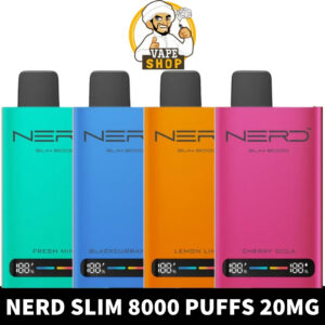 NERD Slim 8000 Puffs 20MG Nicotine Disposable Vape