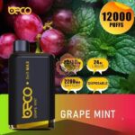 BECO Soft Max 12000 Puffs Disposable Vape Price in Dubai Grape Mint