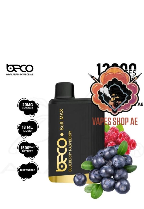 Beco Soft Max 12000 Puffs 20MG Nicotine Blueberry Raspberry