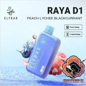 ELFBAR Raya D1 13000 Puffs 50mg Nicotine Peach Lychee Blackcurrant