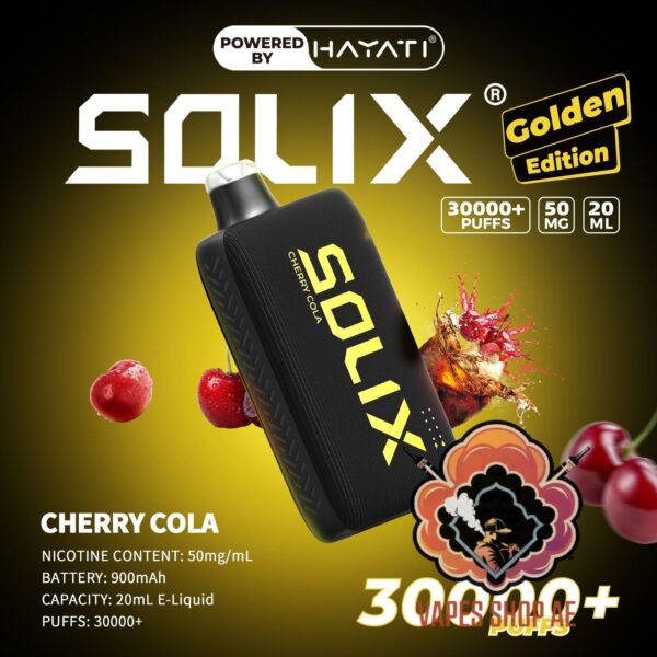Hayati Solix 30000 Puffs 50MG Nicotine Disposable Vape Cherry Cola