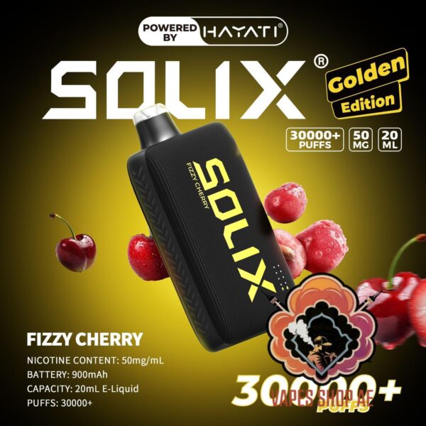 Hayati Solix 30000 Puffs 50MG Nicotine Disposable Vape Fizzy Cherry
