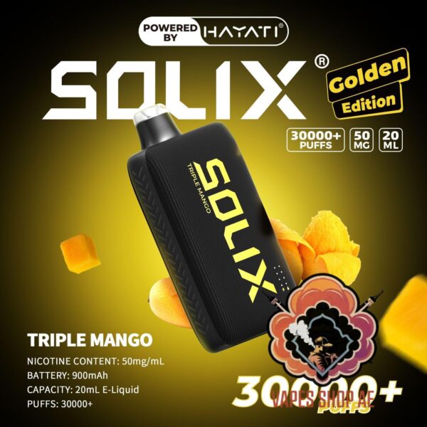 Hayati Solix 30000 Puffs 50MG Nicotine Disposable Vape Triple Mango