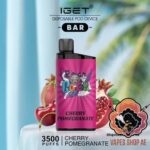 IGET Bar 3500 Puffs 50MG Nicotine Disposable Vape Cherry Pomegranate