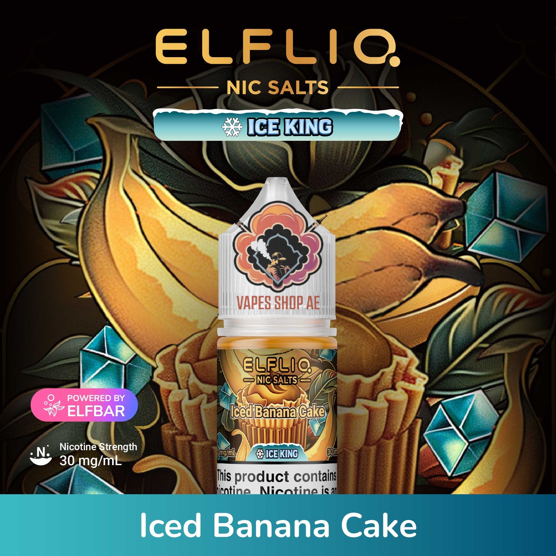 IcedBananaCake elfliq by elfbar uae IcedBananaCake elfliq by elfbar uae