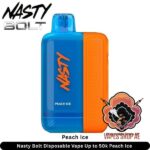 Nasty Bolt Disposable Vape Up to 50k Peach Ice