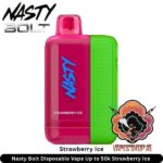 Nasty Bolt Disposable Vape Up to 50k Strawberry Ice
