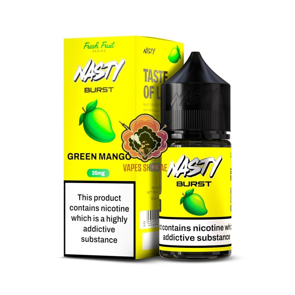 Nasty Burst Salt E liquid Green Mango