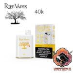 Ripe Vapes IVORY 20MG and 50MG 40000 Puffs Disposable Vape VCT Vanilla Custard Tobacco