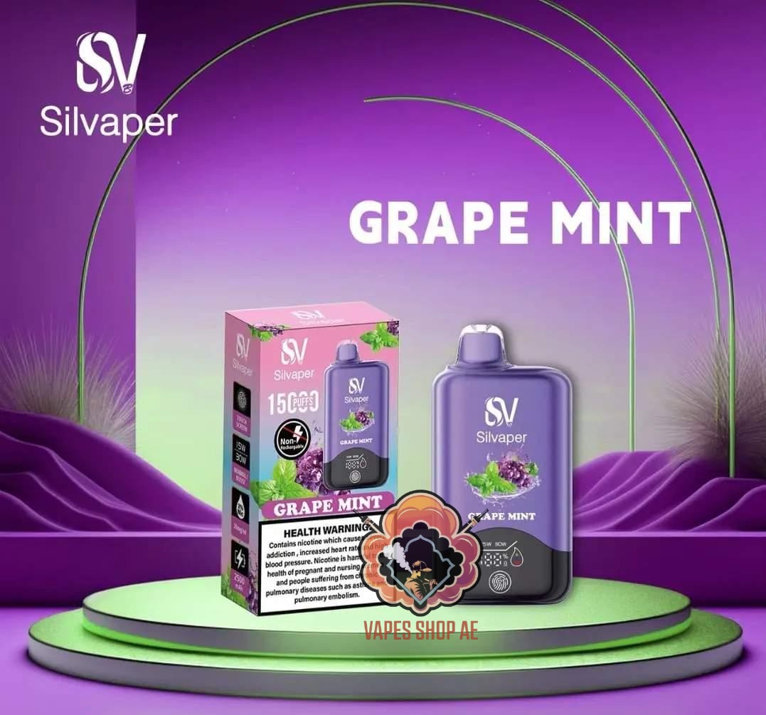 Silvaper 15000 Puffs Disposable Vape Grape Mint Silvaper 15000 Puffs Disposable Vape Grape Mint