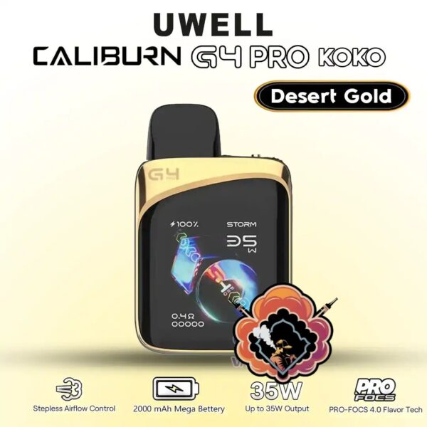 Uwell Caliburn G4 Pro KOKO Pod Kit Desert Gold