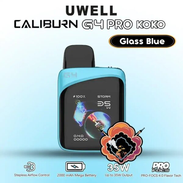 Uwell Caliburn G4 Pro KOKO Pod Kit Glass Blue