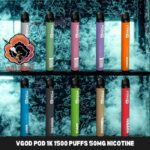 vgod pod 1k 1500 puffs 50mg nicotine disposable vape