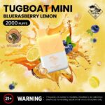 Tugboat Mini 2000 Puffs 2 Nicotine Disposable Vape in UAE Blueberry lemon
