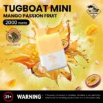 Tugboat Mini 2000 Puffs 2 Nicotine Disposable Vape in UAE Mango Passion Fruit