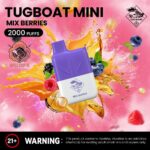 Tugboat Mini 2000 Puffs 2 Nicotine Disposable Vape in UAE Mix Berries