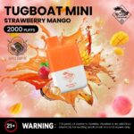 Tugboat Mini 2000 Puffs 2 Nicotine Disposable Vape in UAE Strawberry Mango
