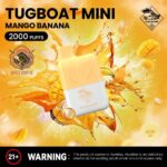 Tugboat Mini 2000 Puffs 2 Nicotine Disposable Vape in UAE mango Banana
