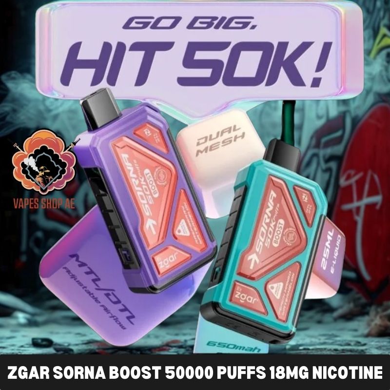 zgar sorna boost 50000 puffs 18mg nicotine