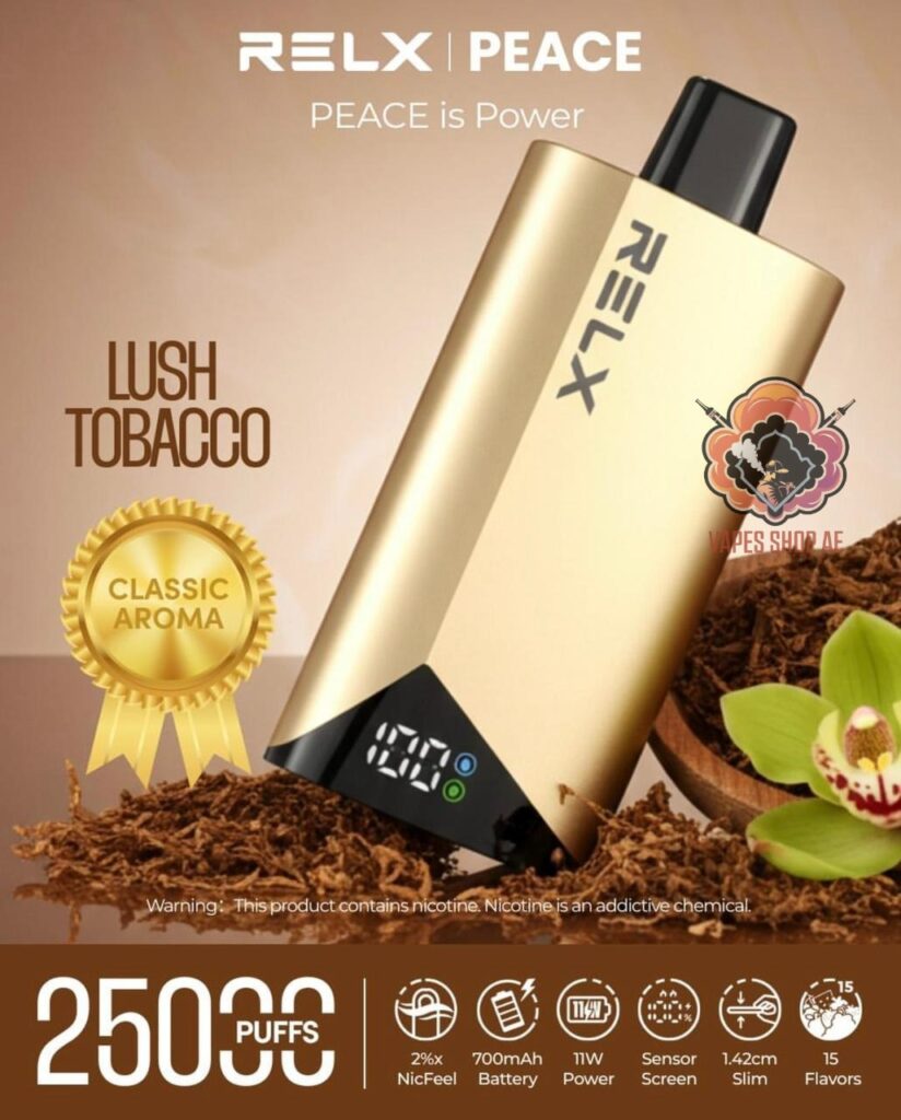 RELX Peace 25k puffs 20MG Disposable Vape in Dubai Lush Tobacco