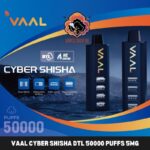 vaal cyber shisha dtl 50000 puffs 5mg nicotine