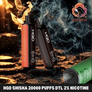 hqd shisha 20000 puffs dtl 2 nicotine disposable vape