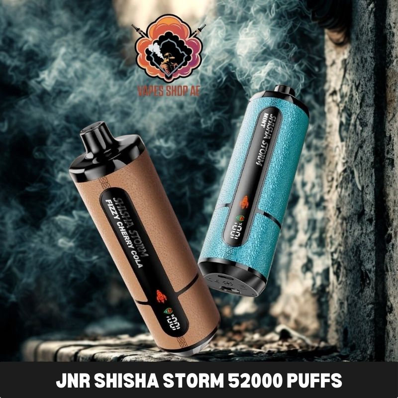 jnr shisha storm 52000 puffs disposable vape 2 dtl in the uae