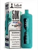 mazaya cloud aura 50000 puffs disposable vape 6mg in the uae blueberry mint