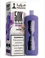 mazaya cloud aura 50000 puffs disposable vape 6mg in the uae grape
