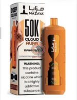 mazaya cloud aura 50000 puffs disposable vape 6mg in the uae mango ice