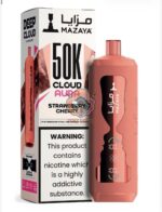 mazaya cloud aura 50000 puffs disposable vape 6mg in the uae strawberry cherry