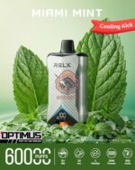 relx optimus up to 60000 puffs 50mg miami mint