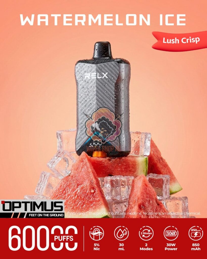 relx optimus up to 60000 puffs 50mg watermelon ice
