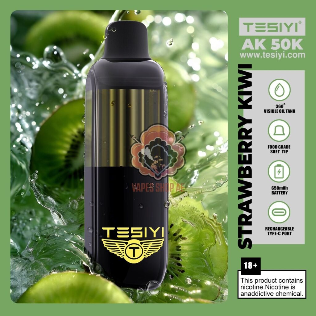 tesiyi ak 50000 puffs disposable vape 50mg in the uae strawberry kiwi
