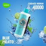 vozol gear hookah 40000 puffs blue mojito