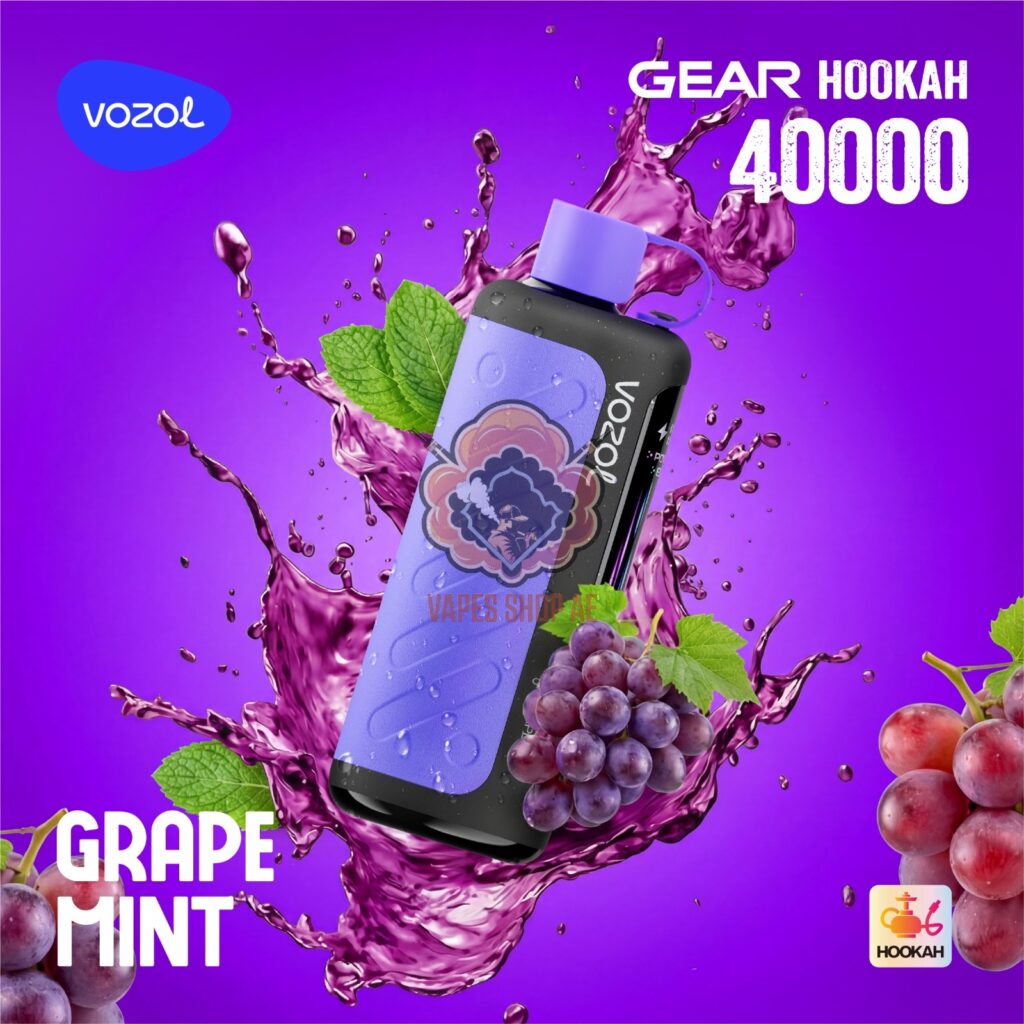 vozol gear hookah 40000 puffs grape mint