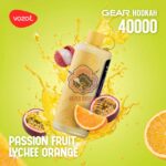 vozol gear hookah 40000 puffs passion fruit lychee orange