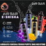Airbar E-shisha 15000 puffs 3mg nicotine