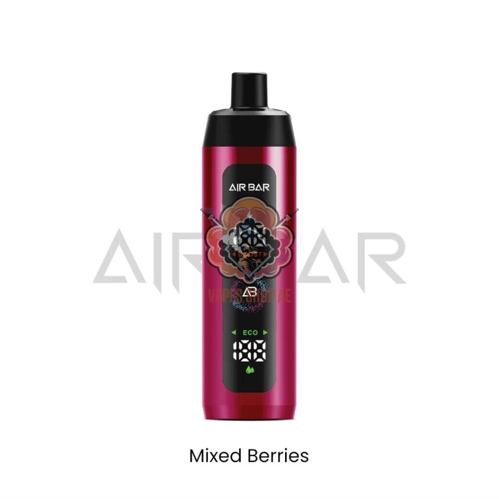 airbar e shisha 15000 puffs 3mg nicotine dtl vape mixed berries