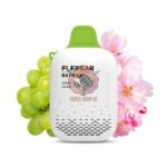 flerbar zero nicotine 3500 puffs vape green grape