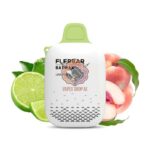 flerbar zero nicotine 3500 puffs vape lime peach