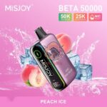 misjoy beta 50000 puffs disposable vape 50mg in the uae peach ice