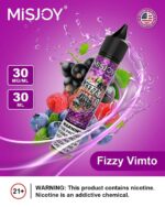 misjoy premium salt nicotine 30mg 30mg liquid usa brand fizzy vimto
