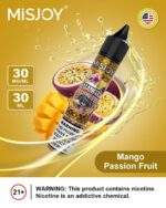 misjoy premium salt nicotine 30mg 30mg liquid usa brand mango passion fruit