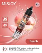 misjoy premium salt nicotine 30mg 30mg liquid usa brand peach